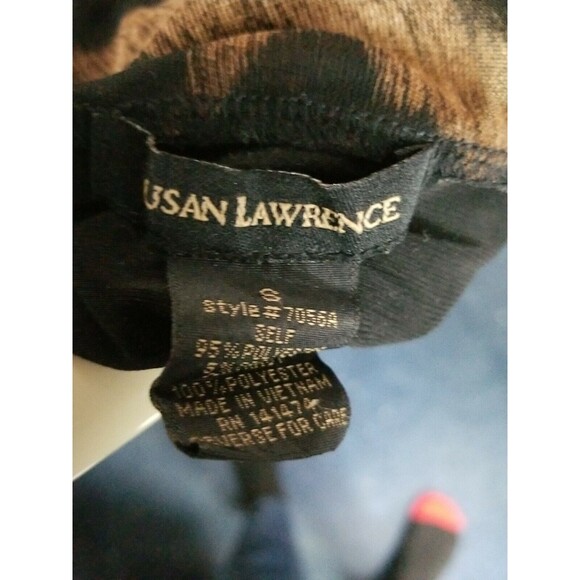 Susan Lawrence womens black and animal print sleeveless top.Mob Wife  Size Small - Picture 5 of 5